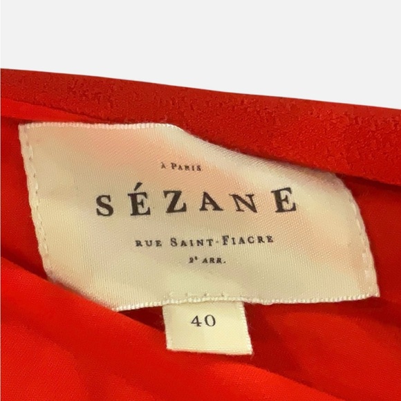 Sézane Robe Ophelia Dress in Coral FR 40 / US 8 - Picture 11 of 16